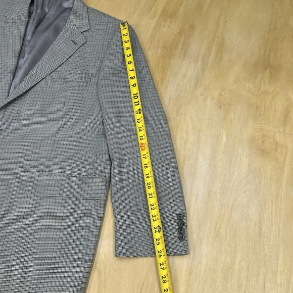 Joseph Abboud Blazer Jacket Sport Coat Mens 50R Classic Fit Wool Bone/Gray